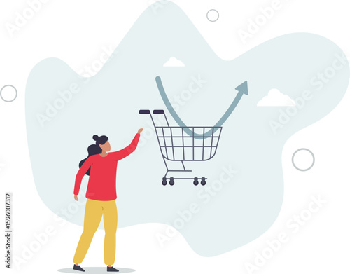 Buy on the dip, purchase stock when price drop, trader signal to invest, make profit from market collapse concept.human life.