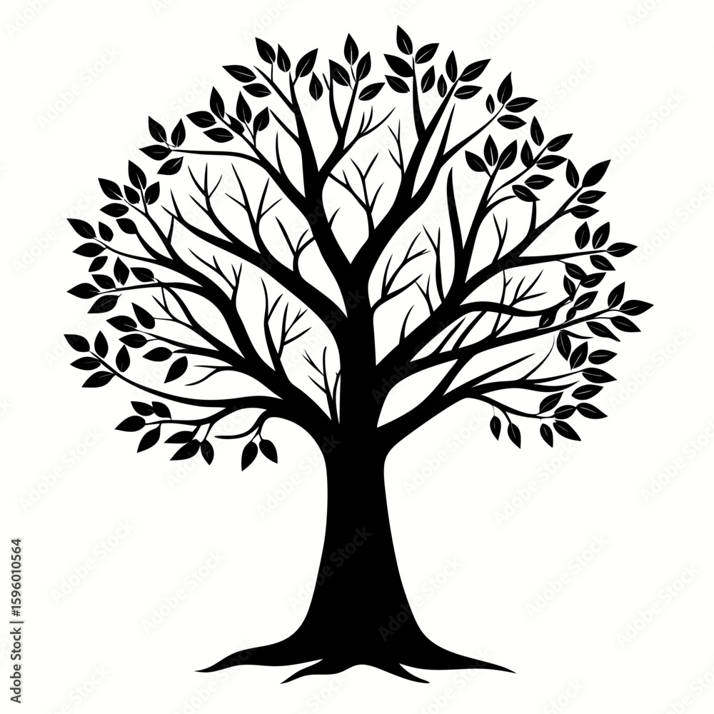 Fototapeta premium Elegant Tree Silhouette Graphic