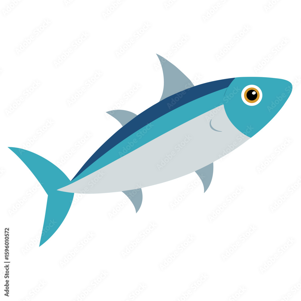 Fototapeta premium Herring fish vector illustration perfect for posters, icon, t-shirts, cards, wall art prints and ai design.