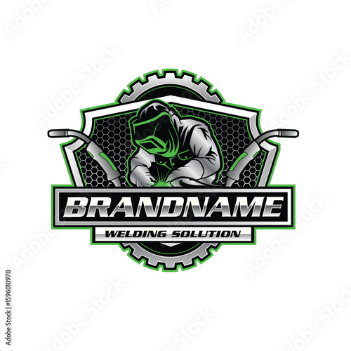 welder logo,Welding business logo,modern welder logo design