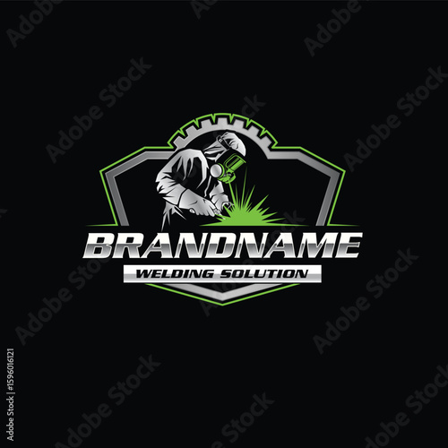 welder logo,Welding business logo,modern welder logo design