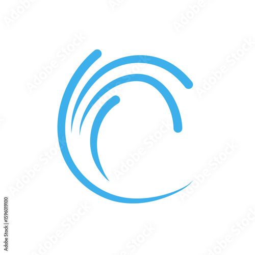 Water waves vector illustration