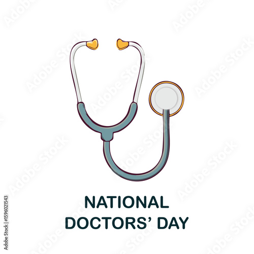 Stethoscope graphic celebrating National Doctors' Day.