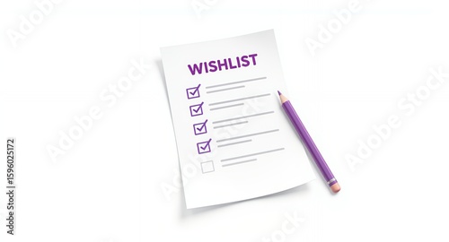 Checklist Paper with Pencil  Planning Goals and Organization Concept