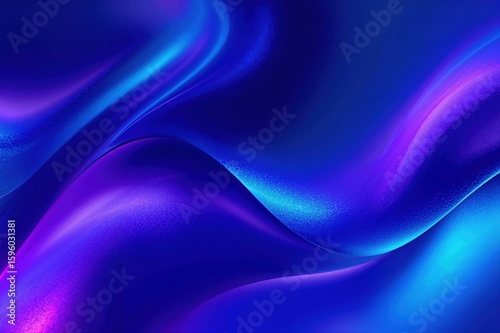 Colorful flowing wave pattern in blue and violet hues for digital designs, innovation, and abstract backgrounds

