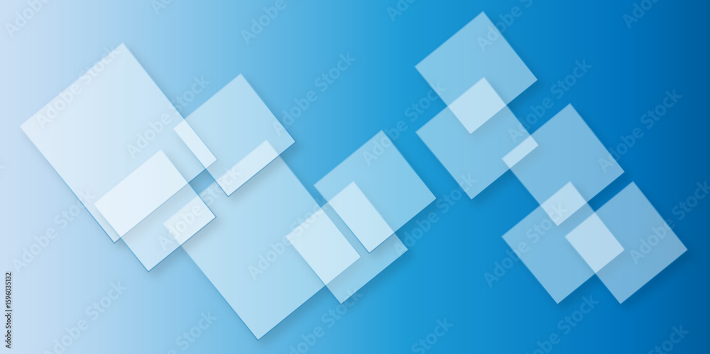 Obraz premium Abstract modern blue background with gradient colors and stylish line and square decorations for business presentation design. Abstract Blue Cube square, light and shade creative Background.