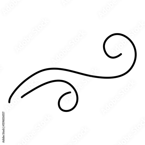 Wind blow line icon vector 