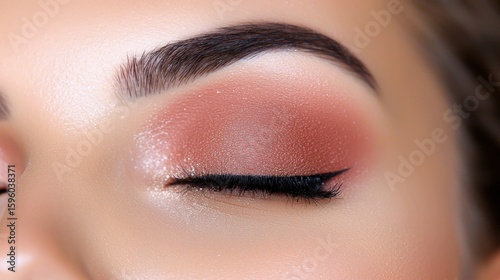 Elegance defined: Captivating close-up of eye with expertly applied makeup