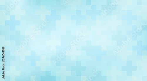 Healthcare background with plus symbol. Light blue medical pattern.