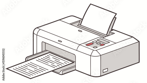 A Multifunctional Printer with Paper Output.