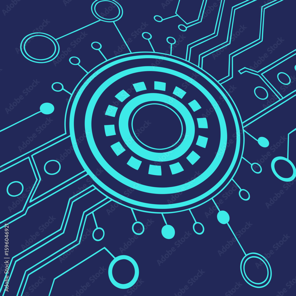 Obraz premium a blue and white circular design