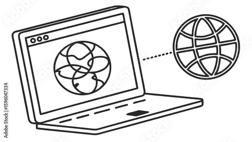 Global Connectivity via Laptop Display.