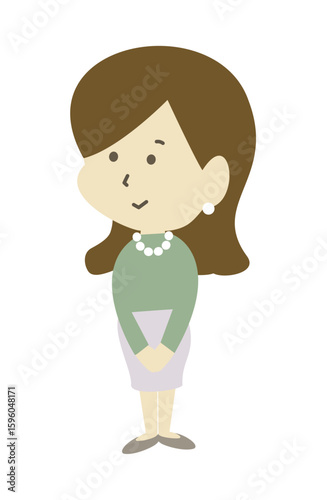 立っている女性