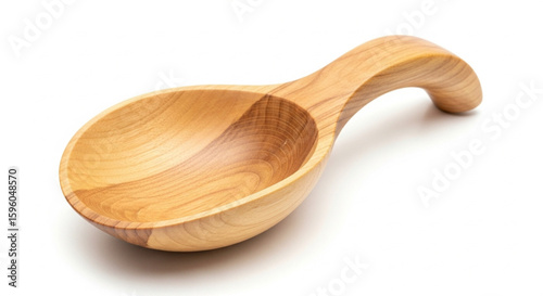 A wooden scoop isolated on white