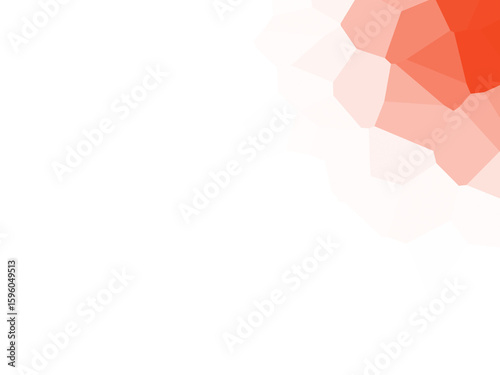 Abstract geometric design with vibrant orange and red polygonal shapes