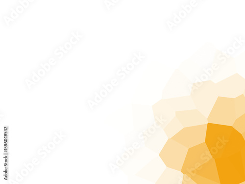 Abstract design featuring geometric shapes in shades of yellow and orange