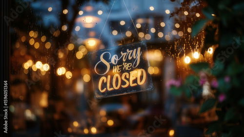 A small cozy cafÃ© with the lights dimmed and a 