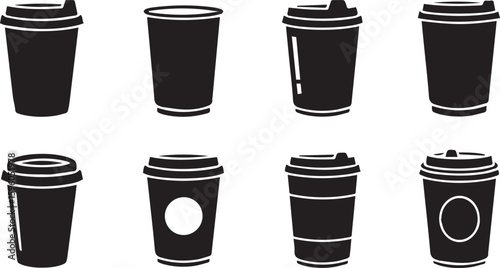 Biodegradable Cup Vector Set | Eco-Friendly & Sustainable Drinkware Illustration