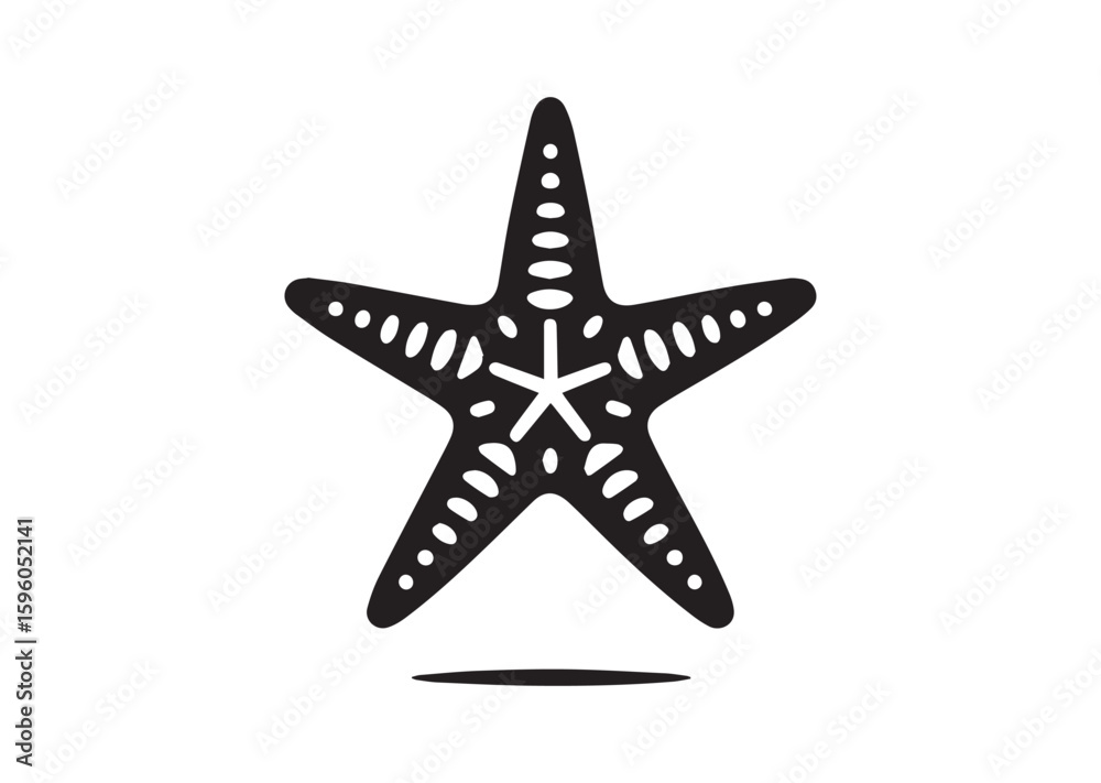 Obraz premium Starfish Silhouette Vector Illustration