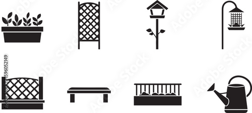 Urban Rooftop Garden Vector Set | Green Space & Sustainable City Living Illustration