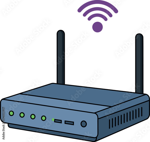 Wireless router with wi fi signal