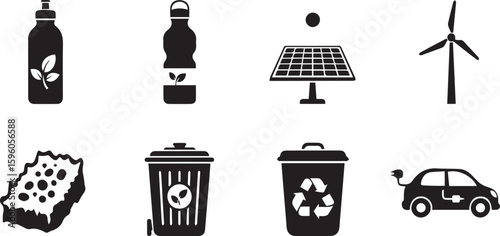 Sustainable Product Vector Set | Eco-Friendly & Green Living Illustration