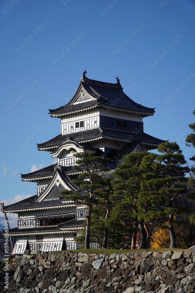 Fototapeta premium japanese castle in Matsumoto city