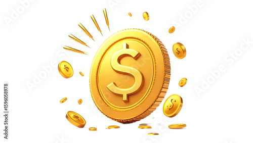 Dollar symbol icon on transparent background – A clean and crisp green dollar sign ideal for finance, money, and investment concepts.
