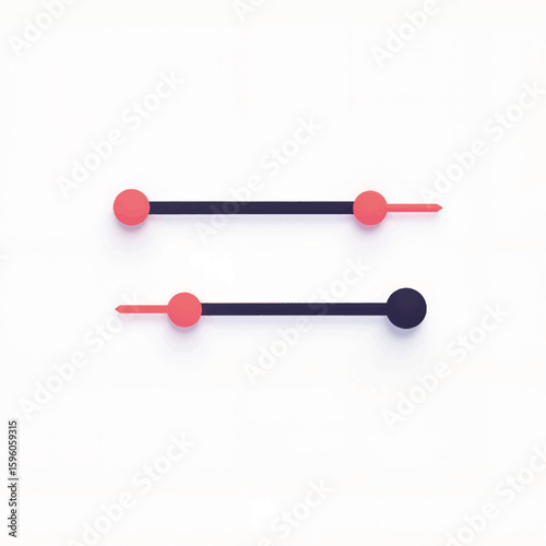 Minimalist volume slider controls in pink and dark color palette  