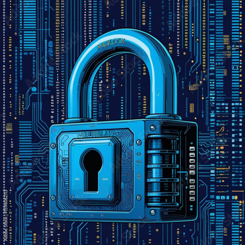 background concept of cybersecurity and data protection 