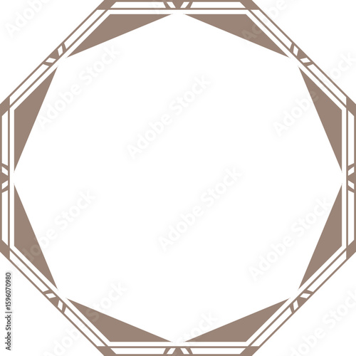 육각 다각형 프레임 테두리