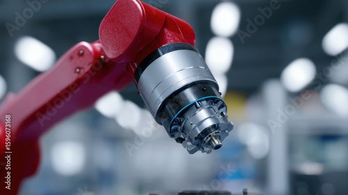 Robotic arm performing intricate tasks in a clean, high-tech factory, automation. Industry 4.0, precision.