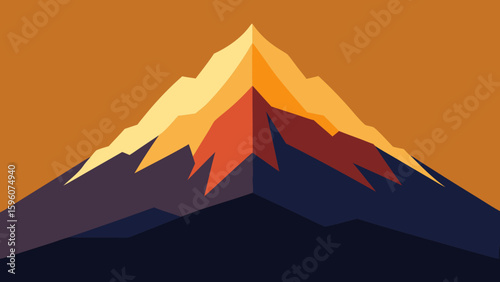 Triglav Mountain Peak at Sunrise Light