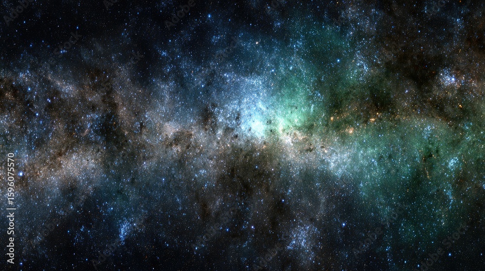 Naklejka premium Colorful Deep Space Nebula With Star Cluster