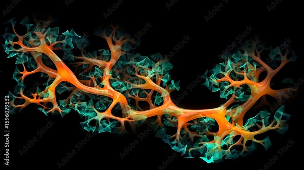 Fototapeta premium 3D Organic Molecular Formations