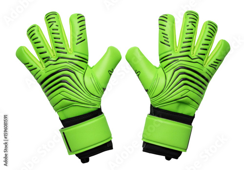 Green Goalkeeper Gloves Soccer Football Sports Equipment Gear Protection Hands