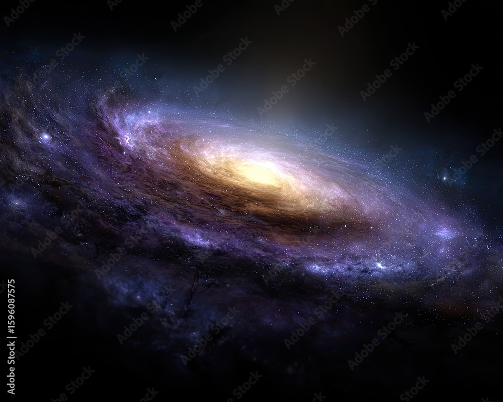 Fototapeta premium Spiral Galaxy In Deep Space