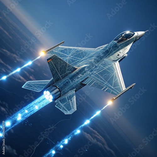 
a jet flying in the sky