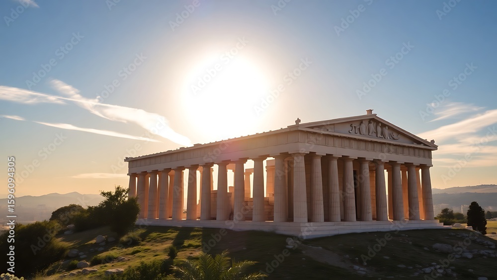 Obraz premium washington monument at sunset