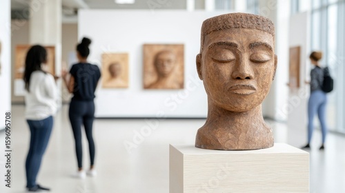 Student-Led Art Exhibit Showcasing Unique Sculptures and Engaging Visitors on Campus