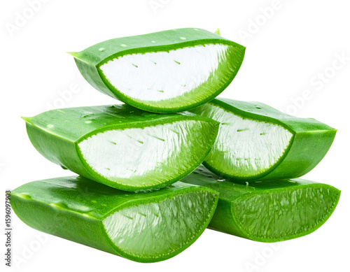 Wallpaper Mural  Fresh Aloe Vera Leaves with Dew Isolated on Transparent Background PNG for Skincare and Natural Remedies Torontodigital.ca