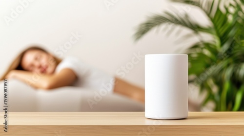 Peaceful Sleep in Tidy Room with Relaxing Atmosphere and Soft Decor for Serenity and Calmness
