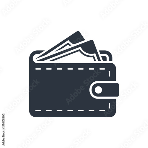 Open Wallet with Cash and Cards in Flat Style for Financial Transaction Concept Vector Illustration