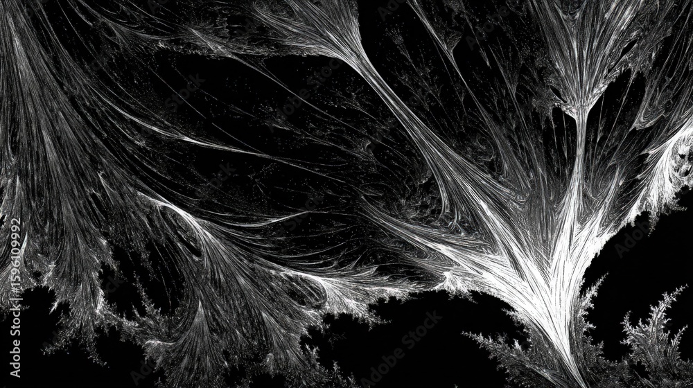 Obraz premium Abstract White Dot Patterns On Black Background