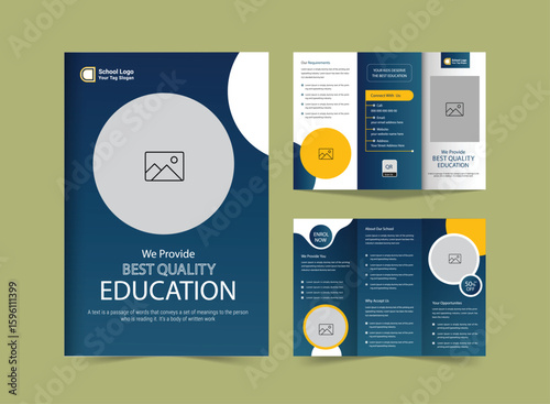 School admission brochure template banner design. back to school social media post banner design set. Back to school admission promotion banner. school admission template for social media ad.