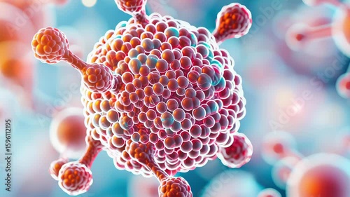 Body processing triglycerides from nutrition intake, vibrant 3D molecular visualization, health and fitness concept