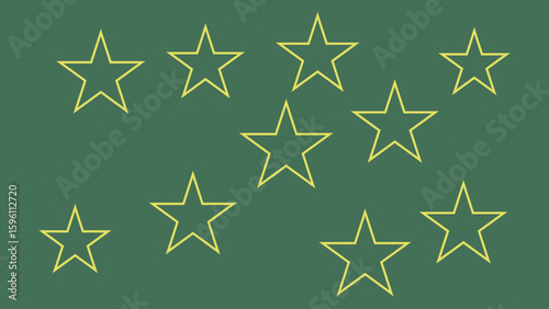 Flag of the Russian Federation in the form of a star. Vector illustration