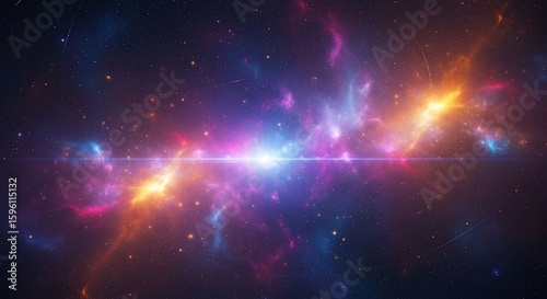 Vibrant Cosmic Nebula Displaying Stellar Explosions