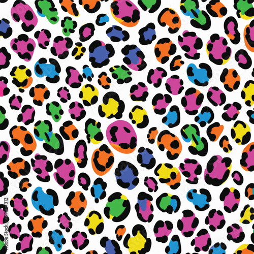 Leopard print pattern in polka dots with a white background. polka dot leopard pattern.