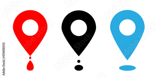 Geo tag vector icon. Geotag marker, place position symbol, gps pointer sign